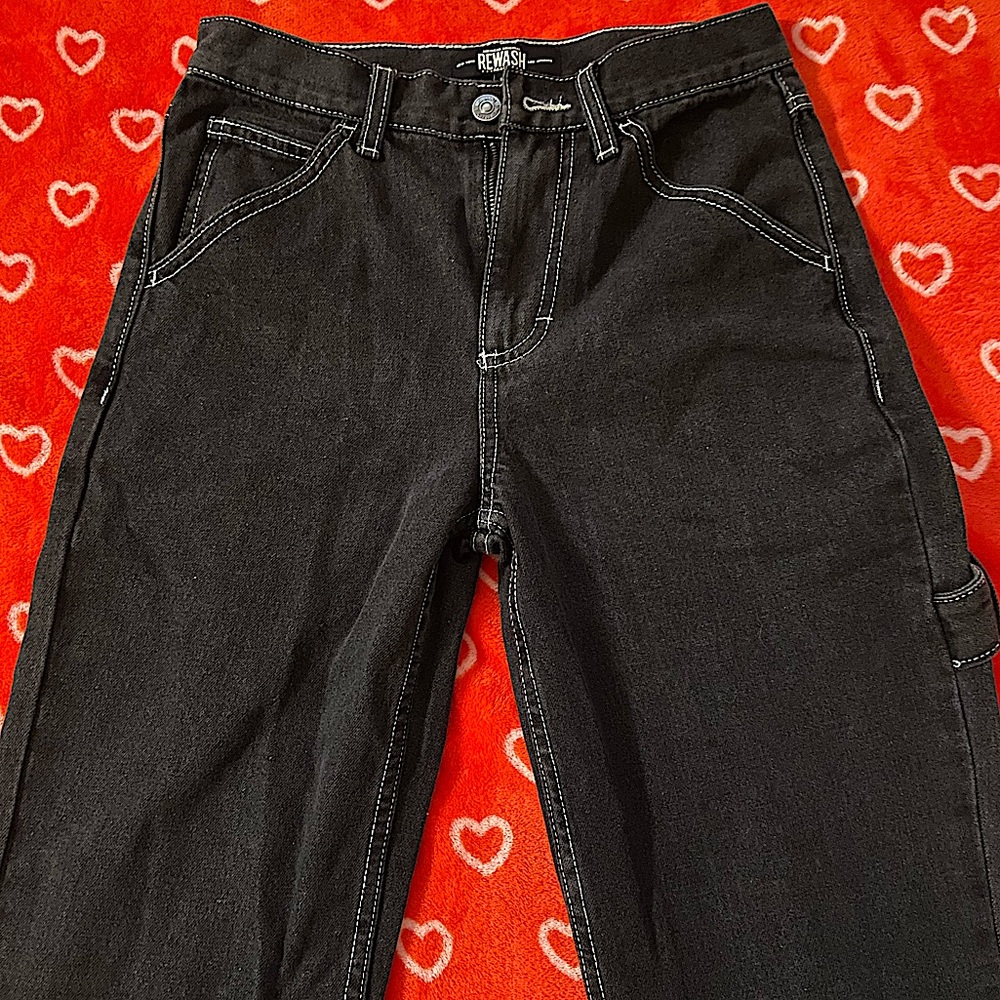 denim boyfriend jeans, rewash brand.